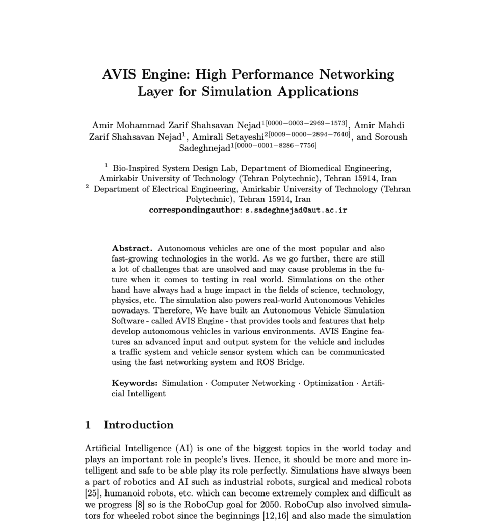 AVIS Engine Research